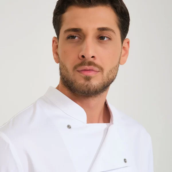 Beyaz Renk Classic Şef Ceketi - Görsel 3