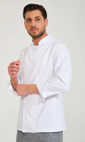 Beyaz Renk Classic Şef Ceketi
