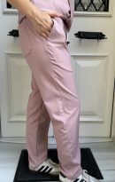 Pembe Çizgi Detay Premium Pijama