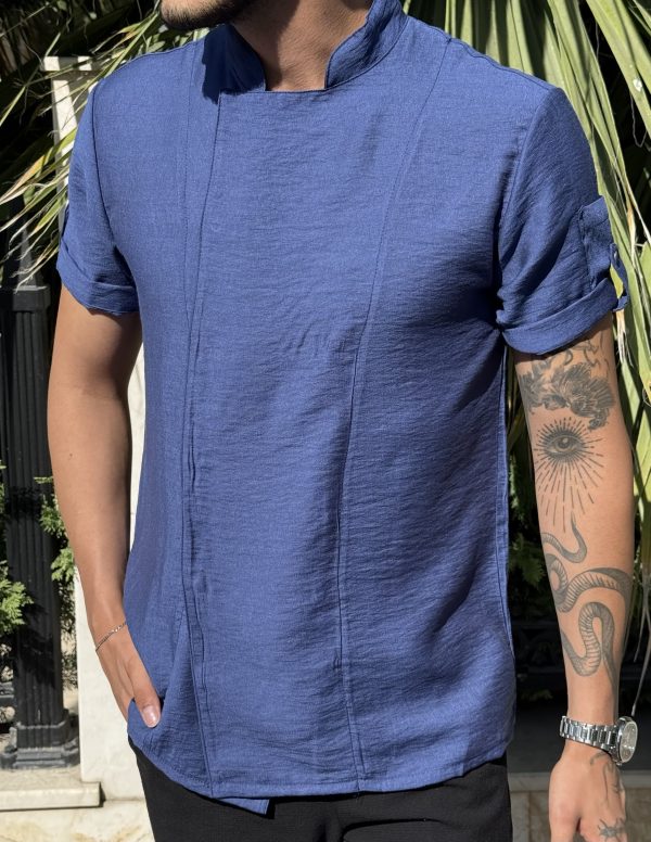 Saks Mavi Renk Breez Premium Şef Ceketi