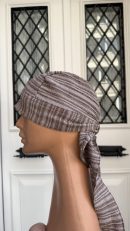 Kahve Renk Gofre Kumaş Aşçı Bandana