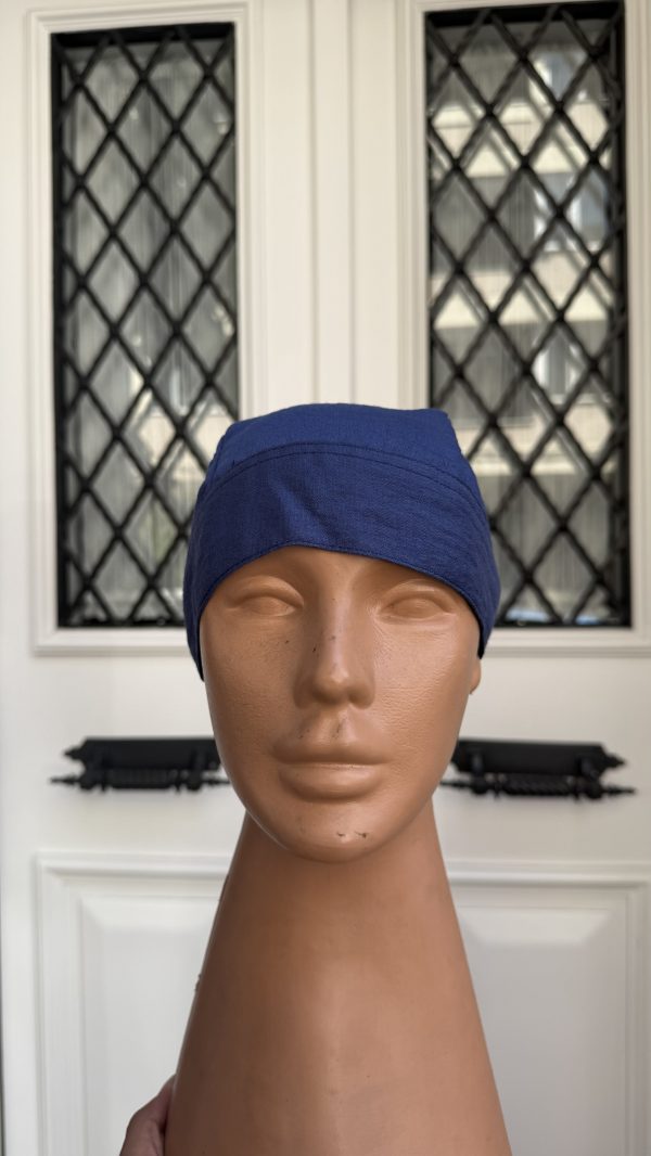 Saks Mavi Renk Breez İnce Kumaş Aşçı Bandana