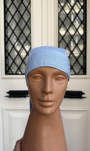 Buz Mavi Renk Breez İnce Kumaş Aşçı Bandana