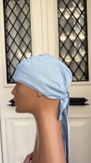 Buz Mavi Renk Breez İnce Kumaş Aşçı Bandana