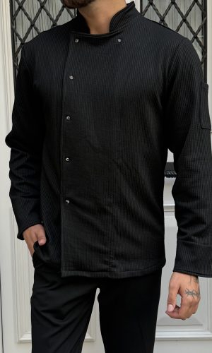 Siyah Renk Darel Premium Uzun Kollu Şef Ceketi