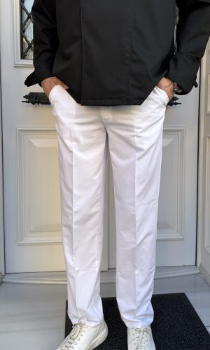 Beyaz Renk Adalya Premium Pantolon