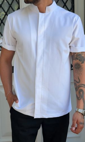 Gömlek Model Beyaz Renk Premium Şef Ceketi
